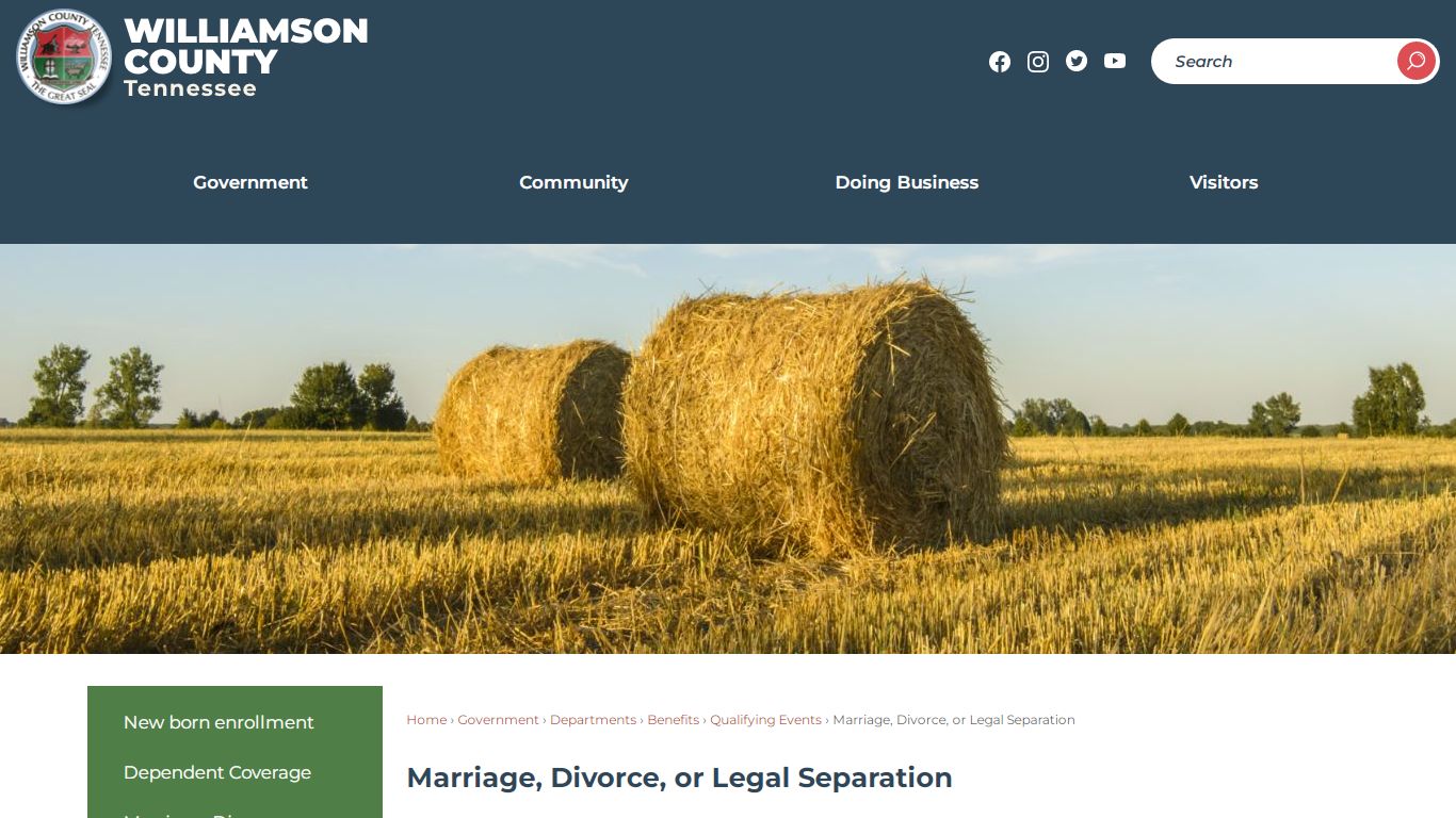 Marriage, Divorce, or Legal Separation | Williamson County, TN ...